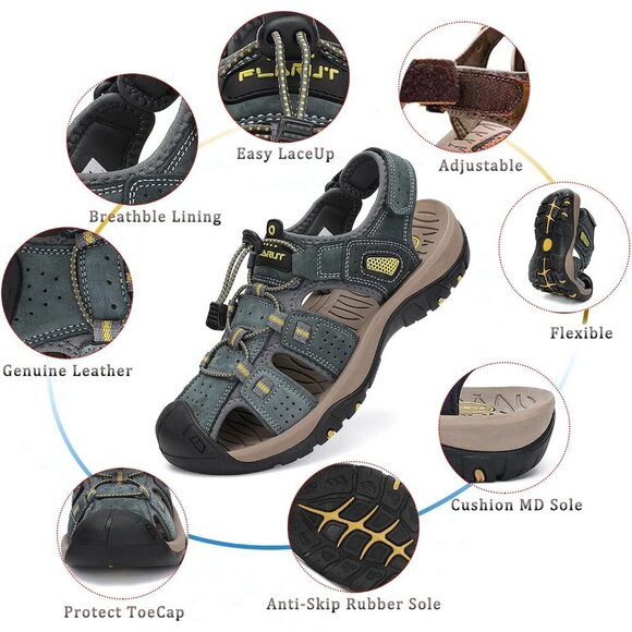 〽️Men\'s Hiking Sandals Gray Outdoor Athletic Walking Casual Sports Shoes main image 7